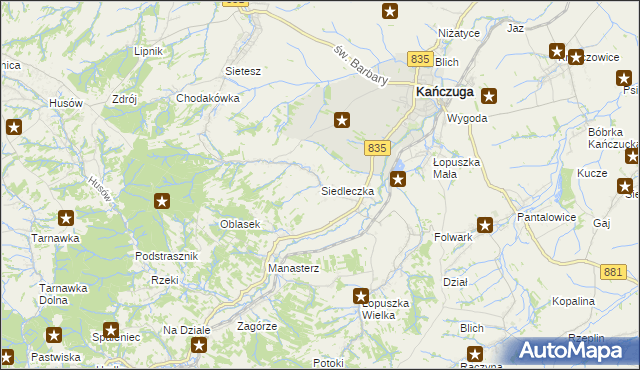 mapa Siedleczka, Siedleczka na mapie Targeo