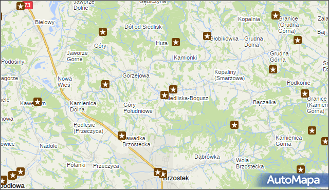 mapa Siedliska-Bogusz, Siedliska-Bogusz na mapie Targeo