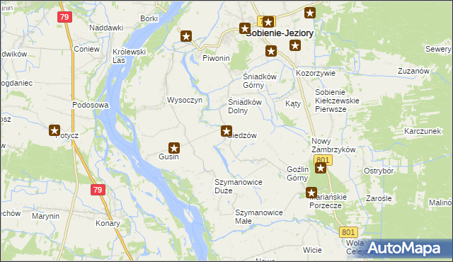 mapa Siedzów, Siedzów na mapie Targeo