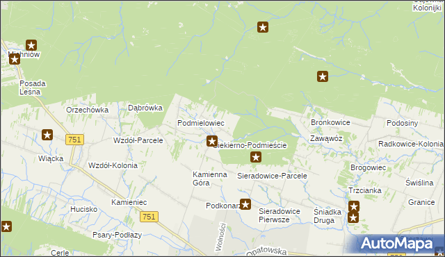 mapa Siekierno-Przedgrab, Siekierno-Przedgrab na mapie Targeo