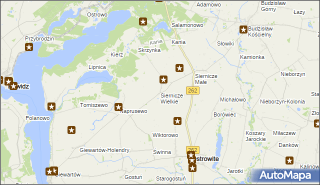 mapa Siernicze Wielkie, Siernicze Wielkie na mapie Targeo