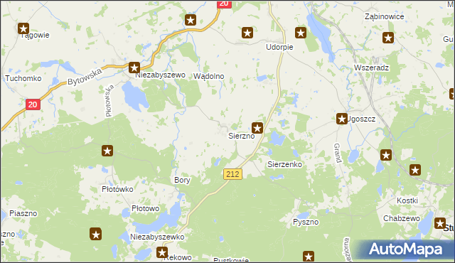 mapa Sierzno, Sierzno na mapie Targeo