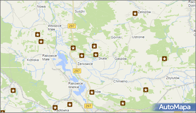 mapa Skała gmina Lwówek Śląski, Skała gmina Lwówek Śląski na mapie Targeo