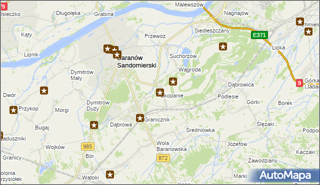 mapa Skopanie, Skopanie na mapie Targeo
