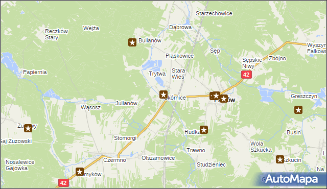 mapa Skórnice, Skórnice na mapie Targeo