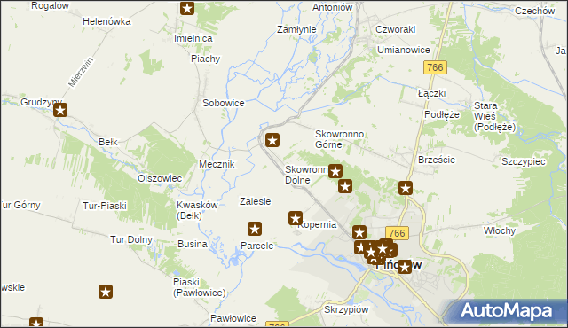 mapa Skowronno Dolne, Skowronno Dolne na mapie Targeo