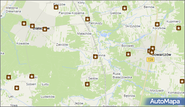 mapa Skronina, Skronina na mapie Targeo