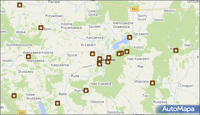 mapa Skrwilno, Skrwilno na mapie Targeo