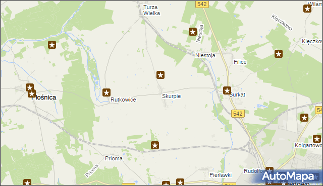 mapa Skurpie, Skurpie na mapie Targeo