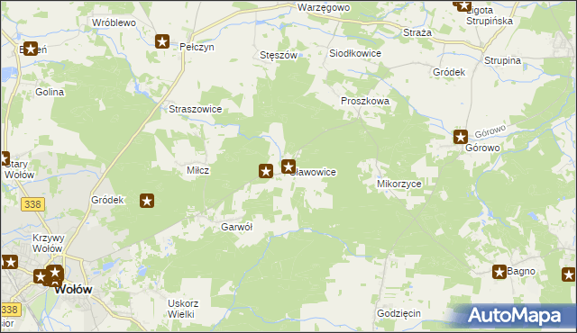 mapa Sławowice, Sławowice na mapie Targeo