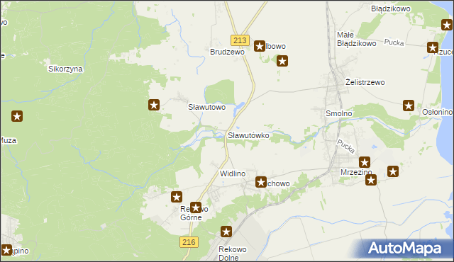 mapa Sławutówko, Sławutówko na mapie Targeo