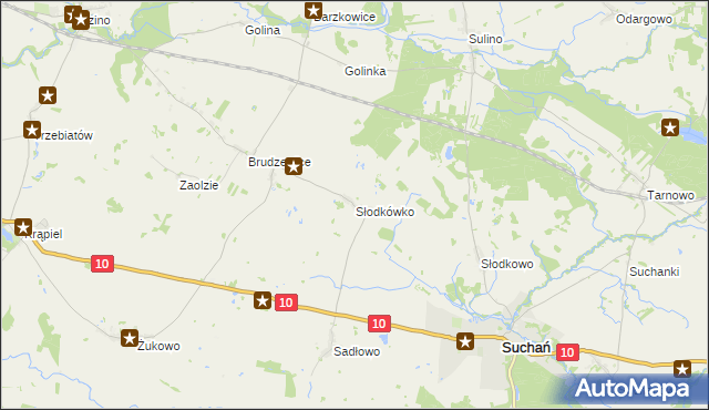 mapa Słodkówko, Słodkówko na mapie Targeo