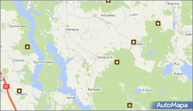 mapa Słonecznik, Słonecznik na mapie Targeo