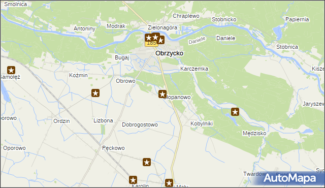 mapa Słopanowo, Słopanowo na mapie Targeo