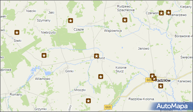 mapa Słucz, Słucz na mapie Targeo