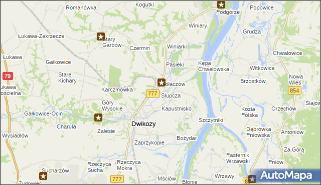 mapa Słupcza, Słupcza na mapie Targeo