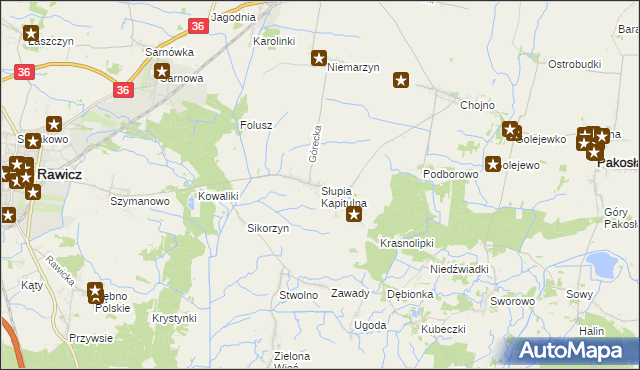 mapa Słupia Kapitulna, Słupia Kapitulna na mapie Targeo