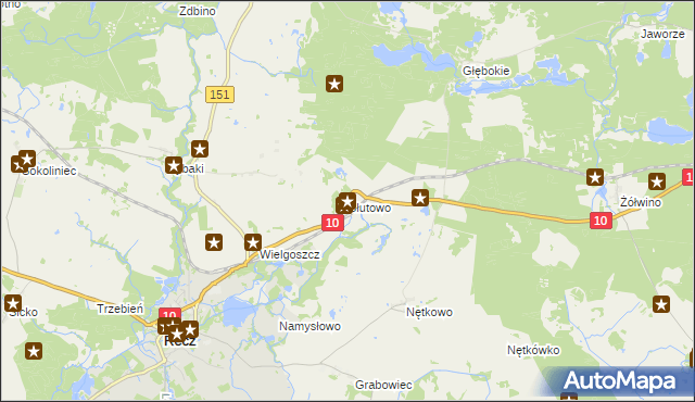 mapa Słutowo, Słutowo na mapie Targeo