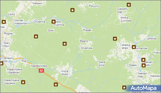 mapa Smarków, Smarków na mapie Targeo