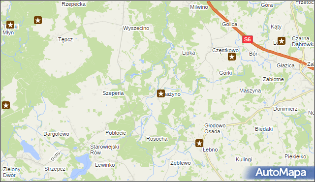 mapa Smażyno, Smażyno na mapie Targeo