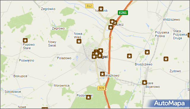 mapa Śmigiel, Śmigiel na mapie Targeo