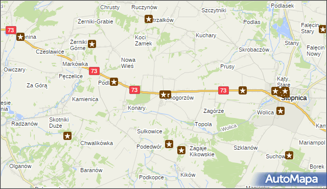 mapa Smogorzów gmina Stopnica, Smogorzów gmina Stopnica na mapie Targeo