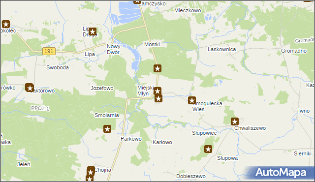 mapa Smogulec, Smogulec na mapie Targeo