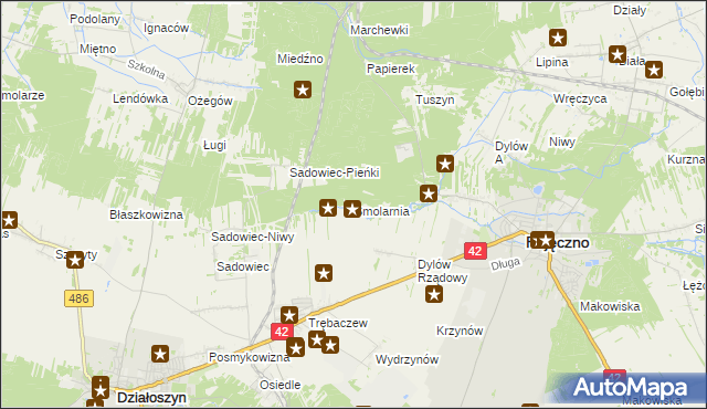 mapa Smolarnia gmina Siemkowice, Smolarnia gmina Siemkowice na mapie Targeo