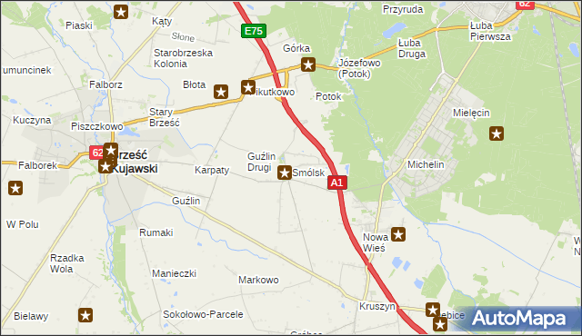 mapa Smólsk, Smólsk na mapie Targeo