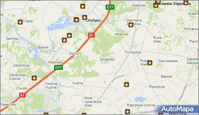 mapa Śniadków, Śniadków na mapie Targeo