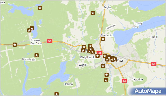 mapa Snopki, Snopki na mapie Targeo