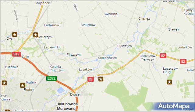 mapa Sobianowice, Sobianowice na mapie Targeo