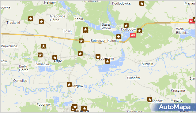 mapa Sobieszyn, Sobieszyn na mapie Targeo