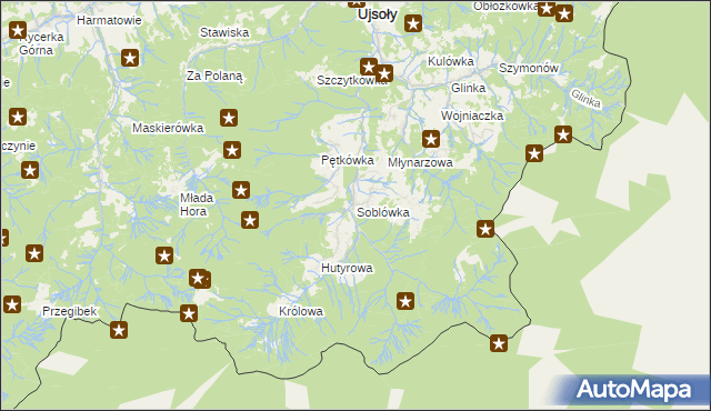 mapa Soblówka, Soblówka na mapie Targeo