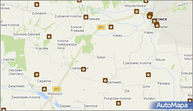 mapa Soból, Soból na mapie Targeo