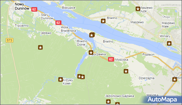 mapa Soczewka gmina Nowy Duninów, Soczewka gmina Nowy Duninów na mapie Targeo