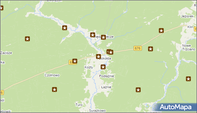 mapa Sokołda, Sokołda na mapie Targeo