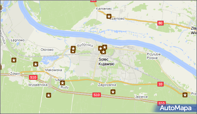 mapa Solec Kujawski, Solec Kujawski na mapie Targeo