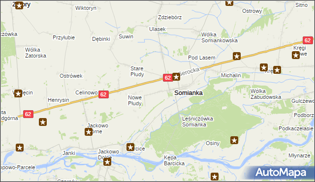 mapa Somianka-Parcele, Somianka-Parcele na mapie Targeo