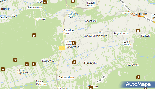 mapa Sowia Wola, Sowia Wola na mapie Targeo