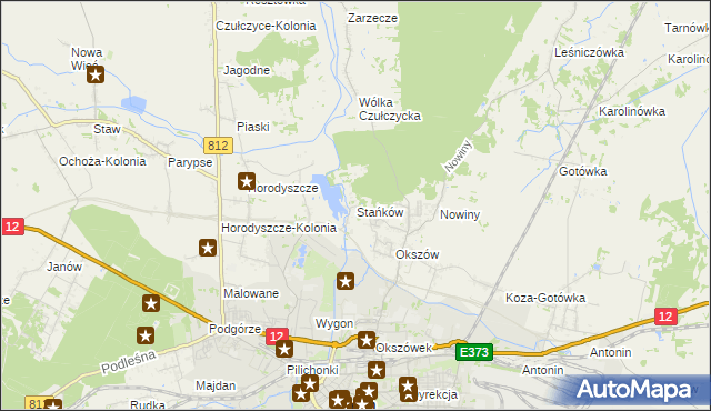 mapa Stańków, Stańków na mapie Targeo