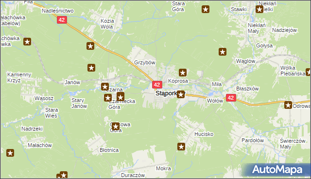 mapa Stąporków, Stąporków na mapie Targeo