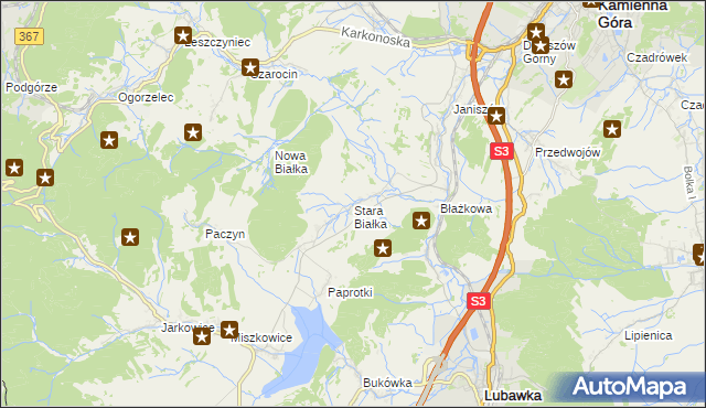 mapa Stara Białka, Stara Białka na mapie Targeo