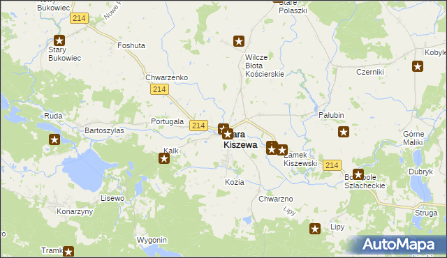 mapa Stara Kiszewa, Stara Kiszewa na mapie Targeo