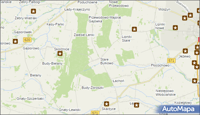 mapa Stare Bulkowo, Stare Bulkowo na mapie Targeo