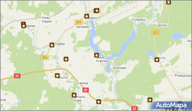 mapa Stare Kramsko, Stare Kramsko na mapie Targeo