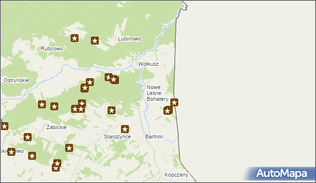 mapa Stare Leśne Bohatery, Stare Leśne Bohatery na mapie Targeo