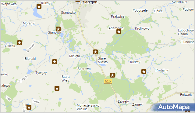 mapa Stare Miasto gmina Stary Dzierzgoń, Stare Miasto gmina Stary Dzierzgoń na mapie Targeo