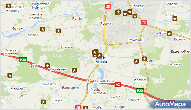 mapa Stare Miasto powiat koniński, Stare Miasto powiat koniński na mapie Targeo