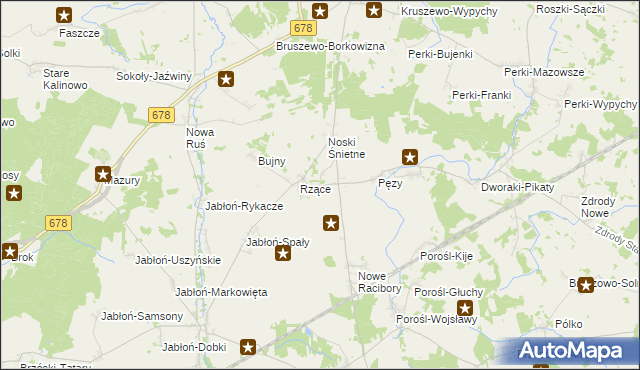 mapa Stare Racibory, Stare Racibory na mapie Targeo